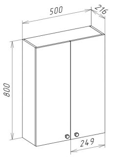 Шкаф Bellezza Лилия 50см белый 00000001618